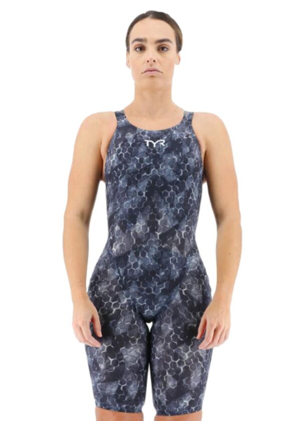 TYR Avictor Supernova Open Back Kneeskin - Black/ Grey