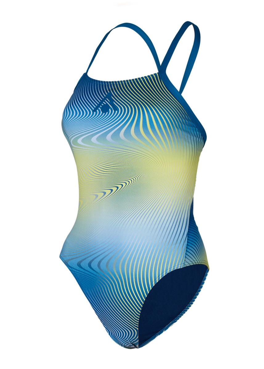 Aquasphere Womens Essential Tie Back Swimsuit - Lightning Wave-568941