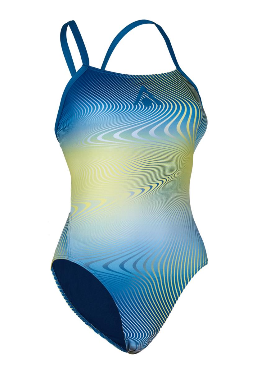 Aquasphere Womens Essential Tie Back Swimsuit - Lightning Wave-568939