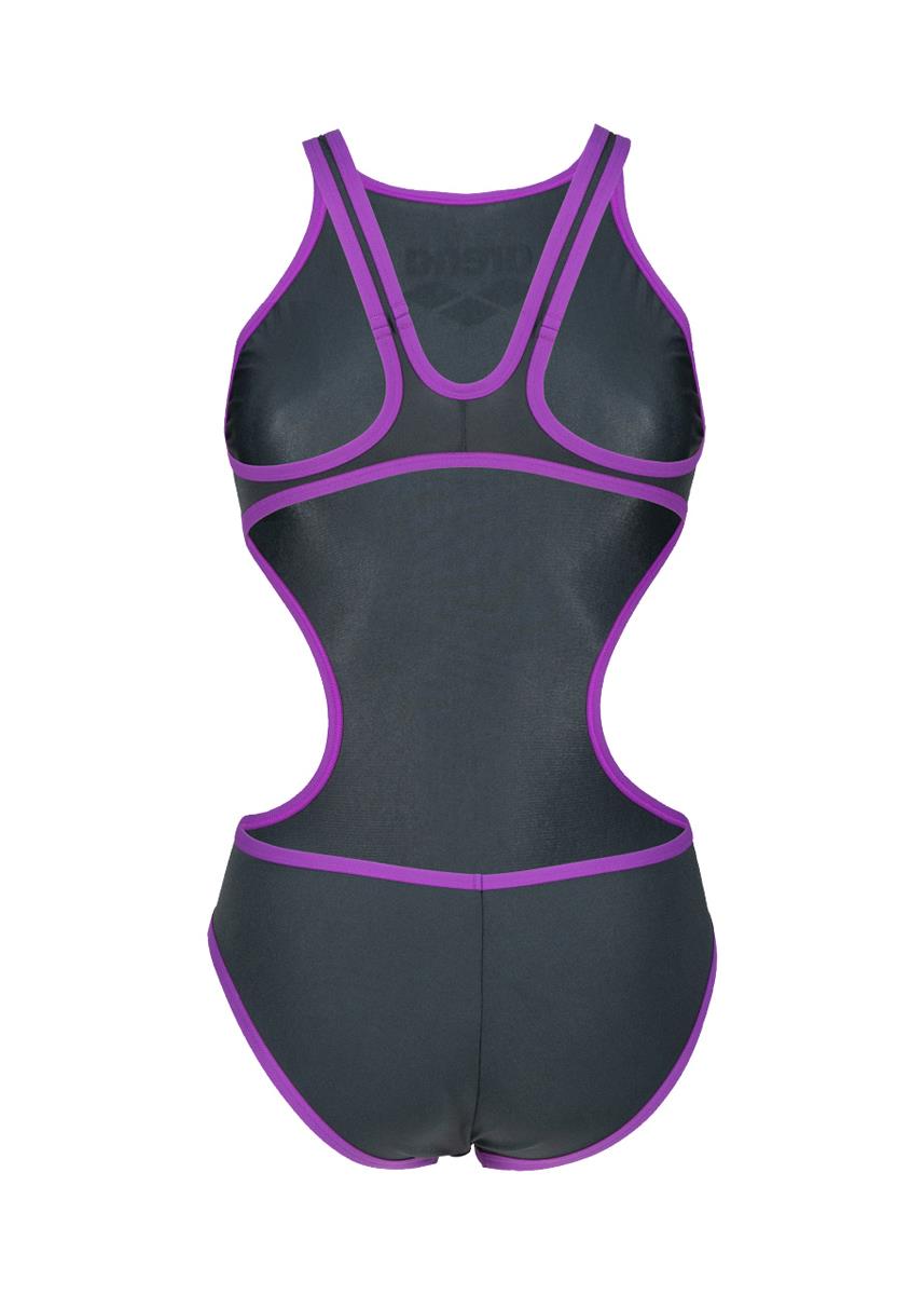 Arena One BigLogo Swimsuit - Asphalt/Purple-568494