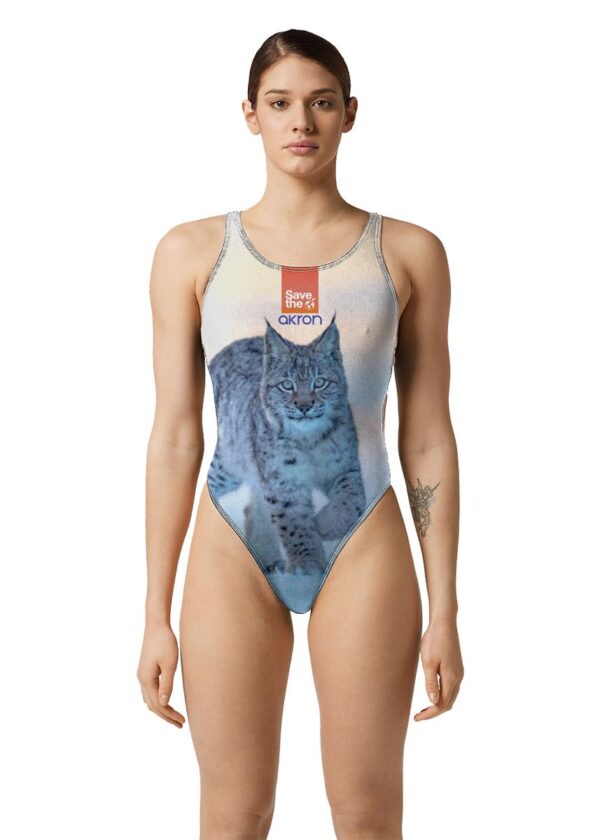 Akron Women's Save The Lynx Swimsuit-0