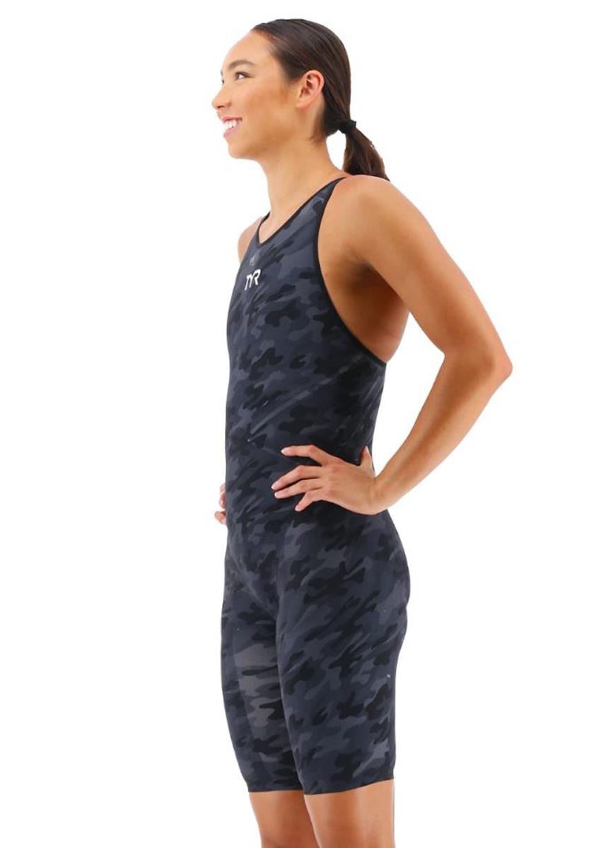 TYR Venzo Camo Open Back Kneeskin - Black-567896