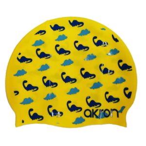 Akron Silicone Swim Cap - Dino Print-0
