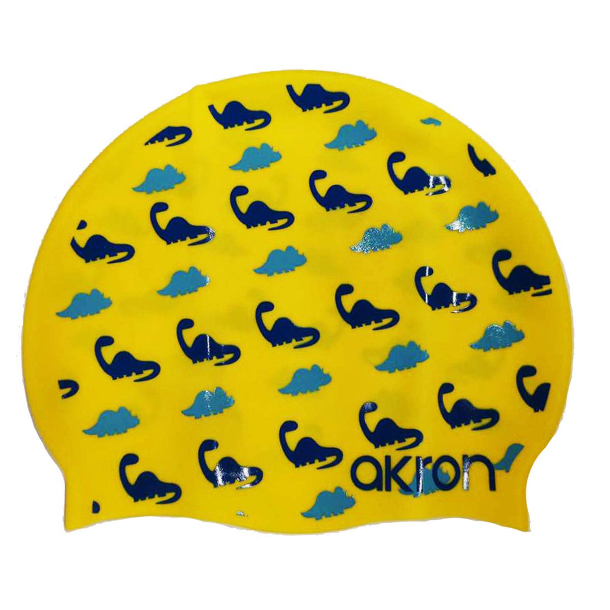 Akron Silicone Swim Cap - Dino Print-0