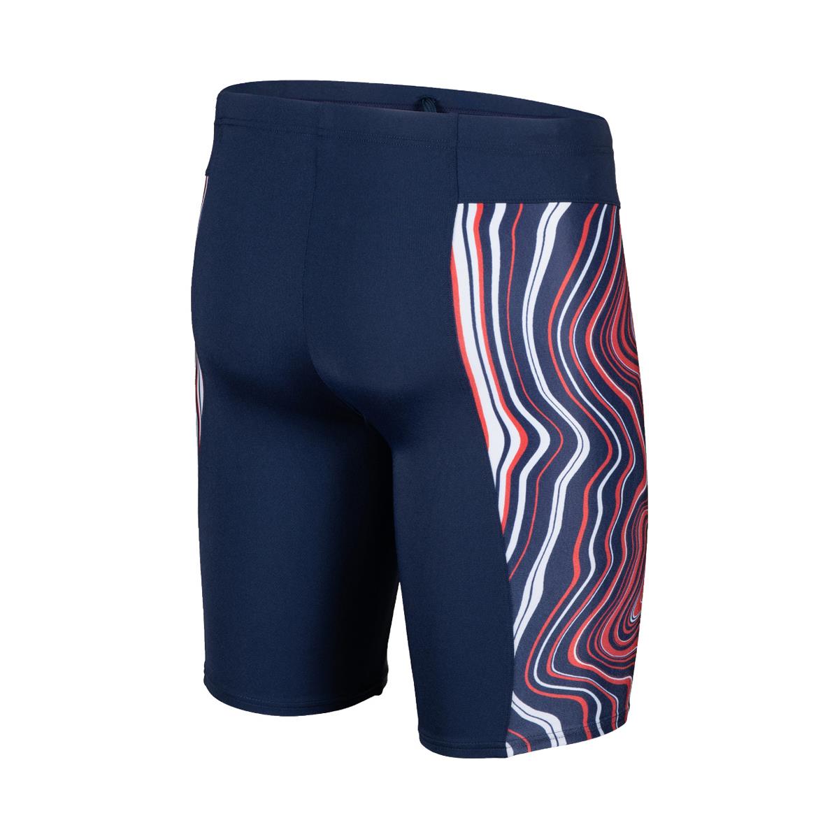 Arena Marble Print Jammer - Navy/Red/Multi-568331