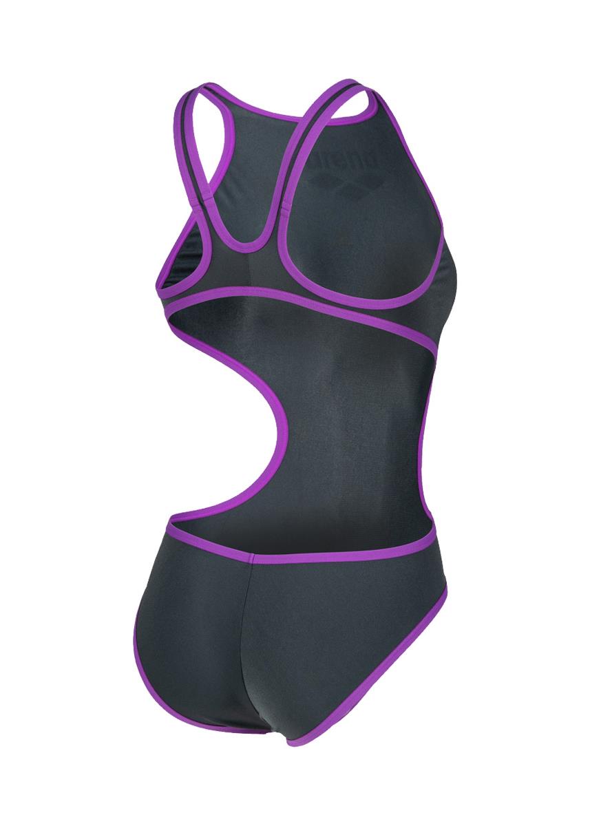 Arena One BigLogo Swimsuit - Asphalt/Purple-568495