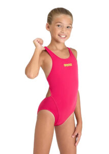 Arena Girl's Team Swim Tech Swimsuit - Freak / Soft Green