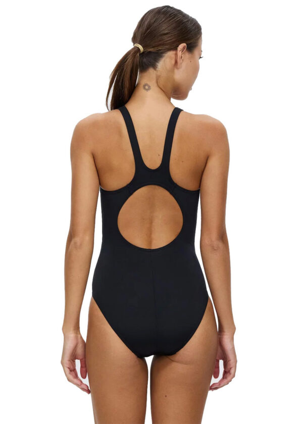 Speedo Hyperboom Allover Medalist Swimsuit – Black/ Oxid Grey/ USA Charcoal