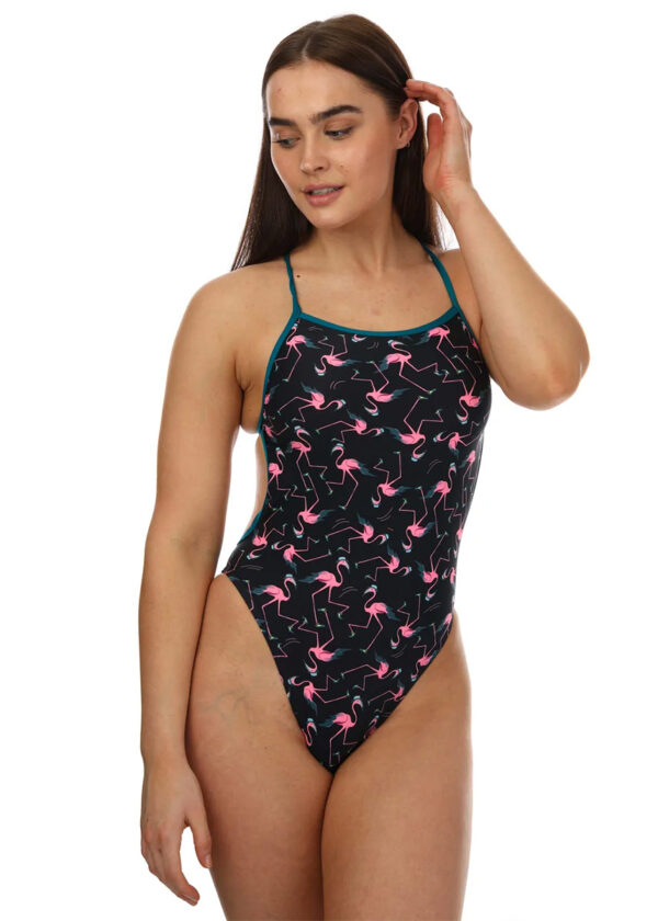 Speedo Flamingo Flare Allover Vback Swimsuit