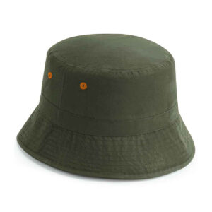 Beechfield Recycled Polyester Bucket Hat - Olive Green-0