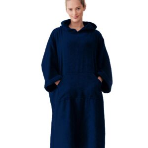 Towel City Adult Poncho - Navy Blue-0