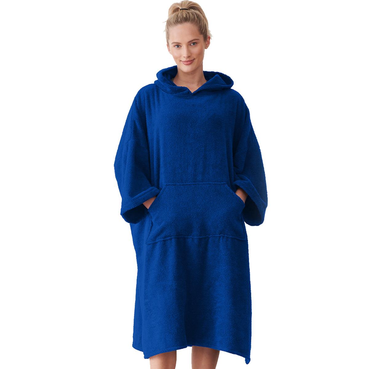 Towel City Adult Poncho - Royal Blue