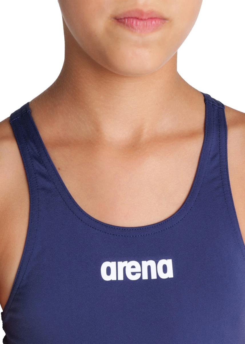 Arena Girl's Team Swim Tech Solid Swimsuit - Navy/White-570010