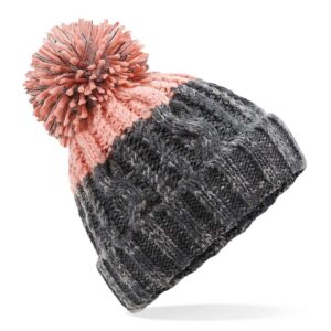 Beechfield Apres Beanie - Graphite Grey/Blush-0