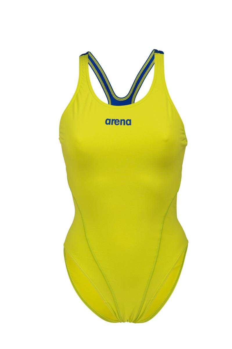 Arena Solid Swim Tech Back Swimsuit - Soft Green/Neon Blue-569725