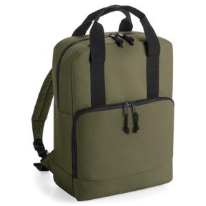 BagBase Recycled Cooler Backpack - Military Green-0
