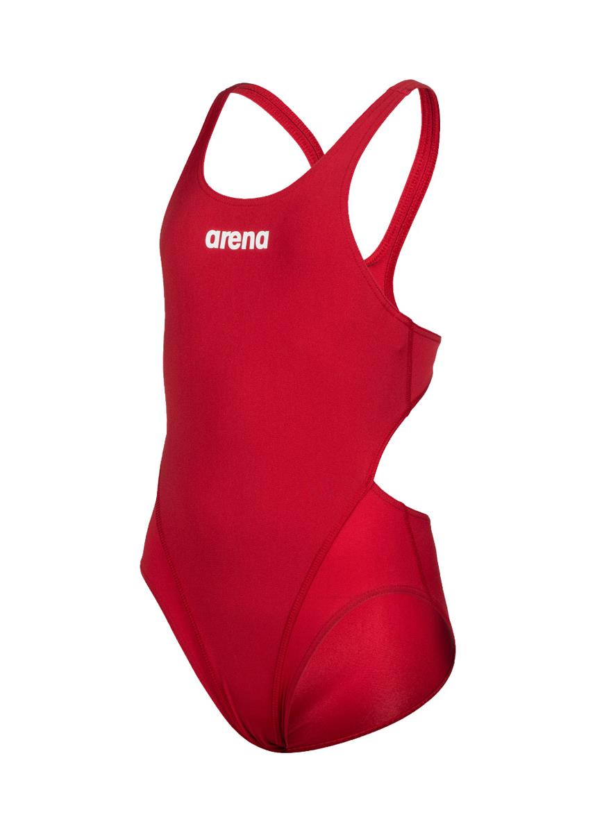 Arena Girl's Team Swim Tech Solid Swimsuit - Red / White-569995