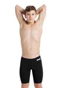 Arena Boy's Team Solid Jammer - Black/White