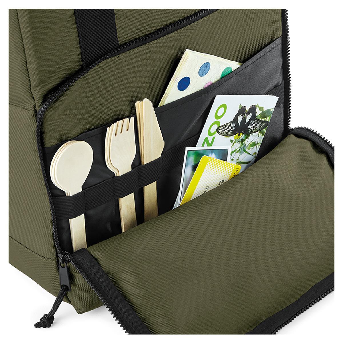 BagBase Recycled Cooler Backpack - Military Green-569445