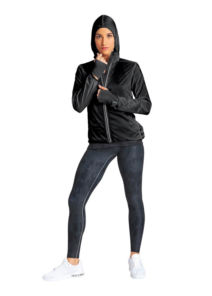 Arena Womens Slim Fit Windbreaker - Black/Silver-570065