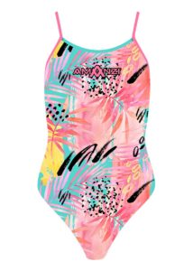 Amanzi Girl's Peachy Palms Pro Back Swimsuit