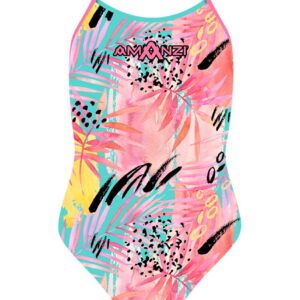 Amanzi Girls Peachy Palms Pro Back Swimsuit