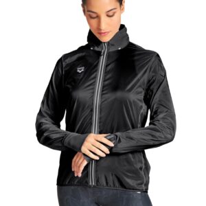 Arena Womens Slim Fit Windbreaker - Black/Silver