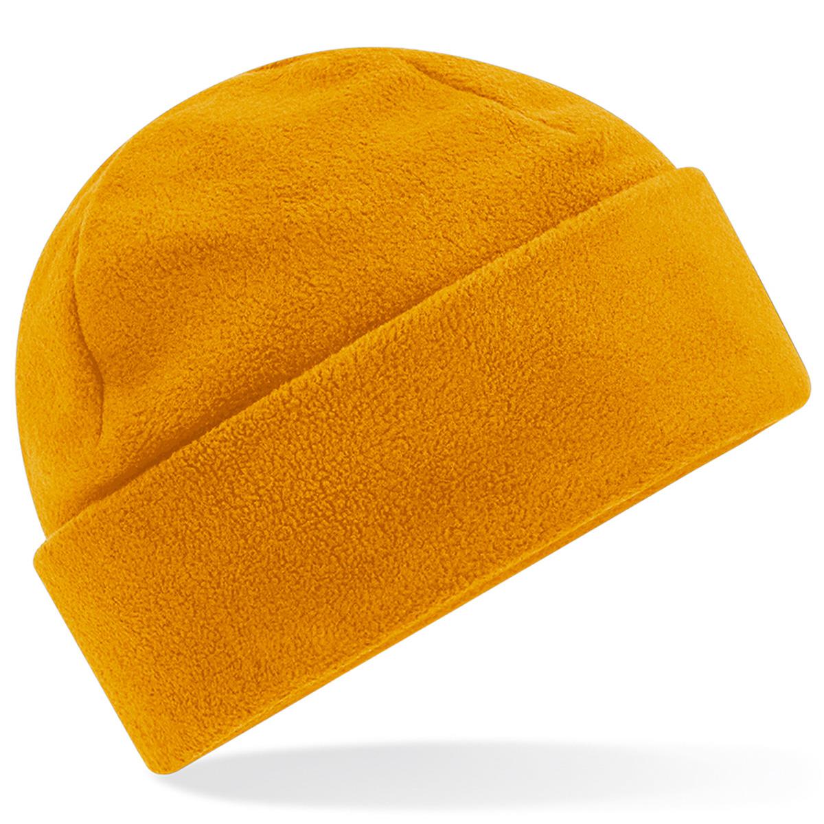 Beechfield Recycled Fleece Cuffed Beanie - Mustard-0