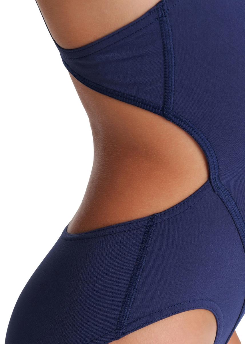 Arena Girl's Team Swim Tech Solid Swimsuit - Navy/White-570009