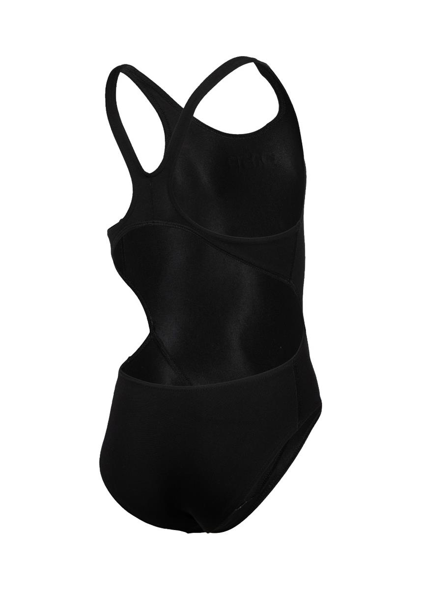 Arena Girl's Team Swim Tech Solid Swimsuit - Black / White-569989
