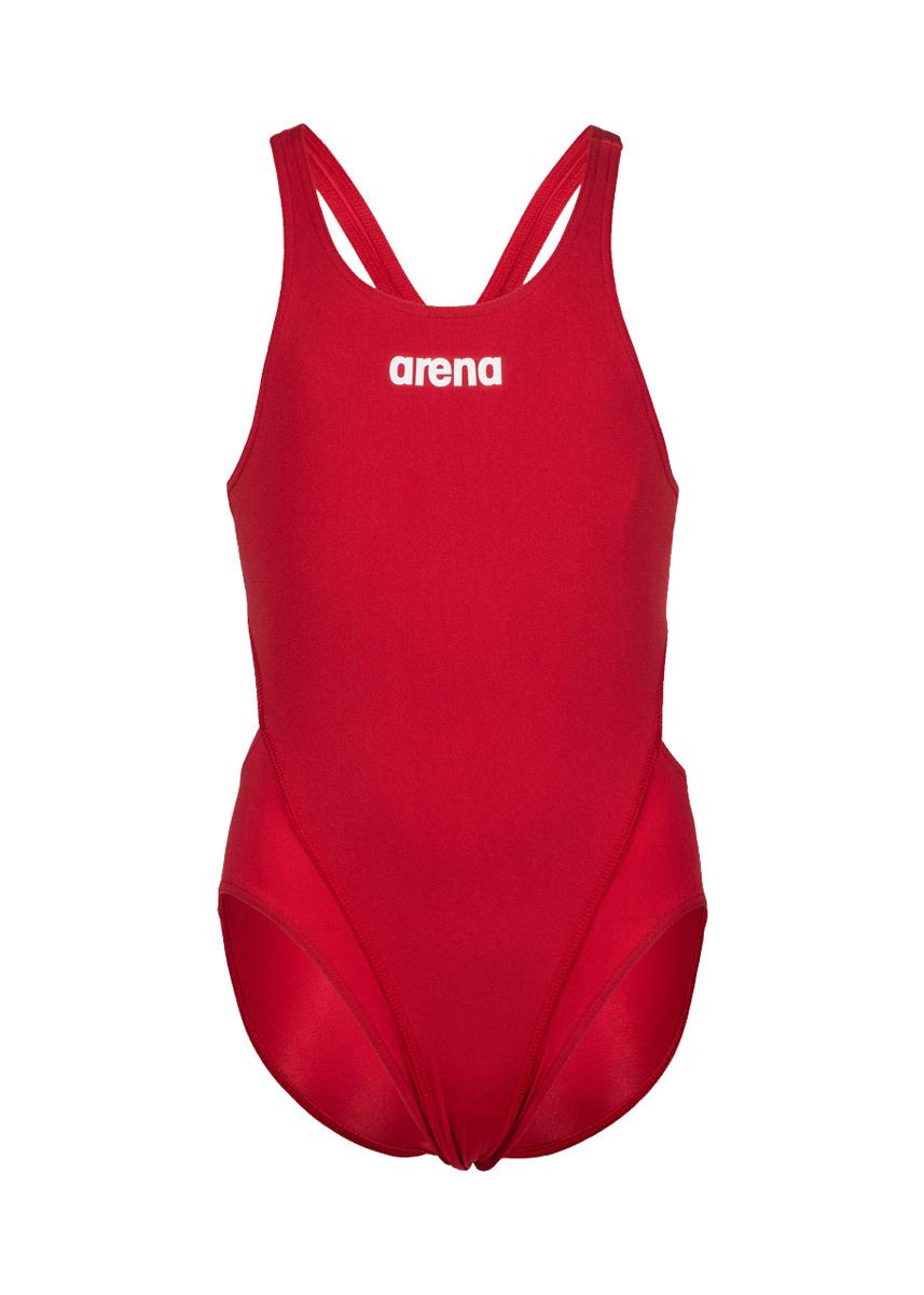 Arena Girl's Team Swim Tech Solid Swimsuit - Red / White-569996