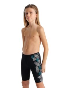 Arena Boy's Graphic Swim Jammer - Black