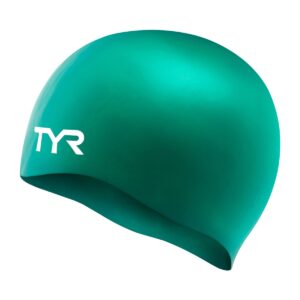 TYR Wrinkle Free Silicone Swim Caps - Green