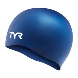 TYR Wrinkle Free Silicone Swim Caps - Navy Blue