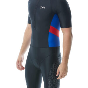 TYR Mens Competitors Speedsuit - Black/Blue/Red