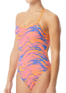 TYR Womens Wave Rider Trinityfit Swimsuit - Pink/Blue