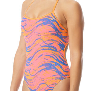TYR Womens Wave Rider Trinityfit Swimsuit - Pink/Blue