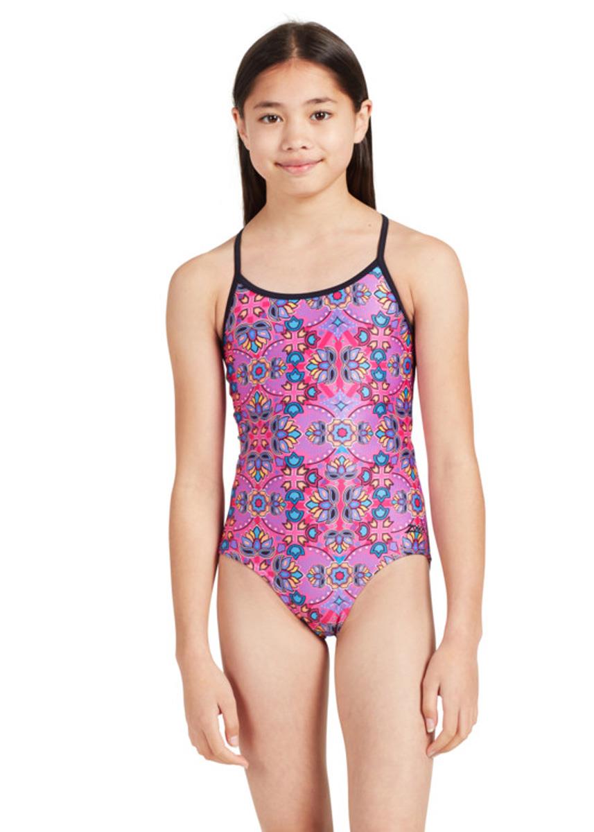 Zoggs Girls Zanzibar Sprintback Swimsuit-0