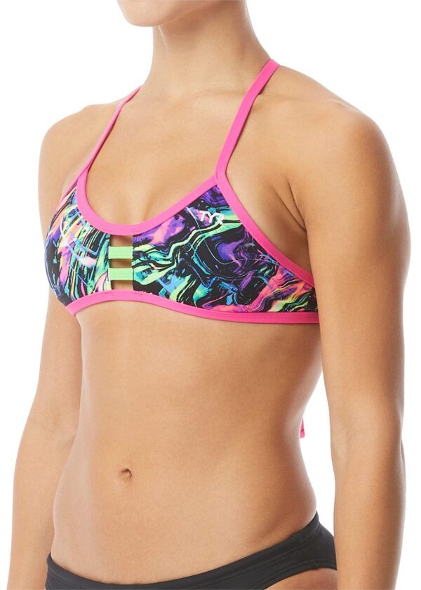 TYR Penello Pacific Tieback Bikini Top - Pink/Multi