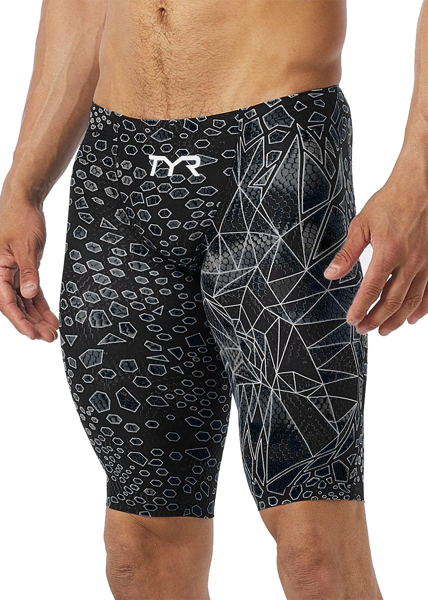 TYR Men's Avictor Venom High Waist Jammer - Black/Grey