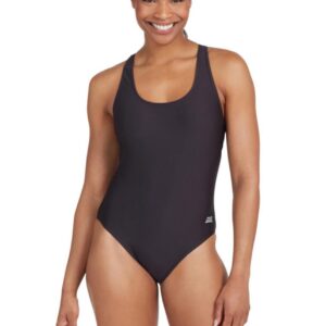 Zoggs Women's Coogee Sonicback Ecolast Swimsuit - Black-0