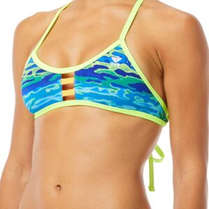 TYR Serenity Pacific Tieback Bikini Top - Blue/Green