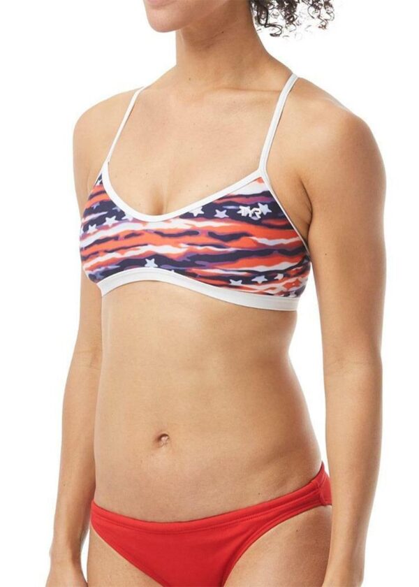TYR Womens All American Trinity Bikini Top - Red/White/Blue