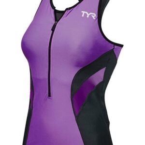 TYR Womens Competitor Tri Singlet - Purple/Black