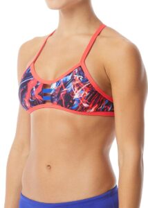 TYR Women's Penello Pacific Tieback Bikini Top - Red/White/Blue