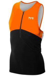 TYR Mens Carbon Tri Tank - Black/Orange