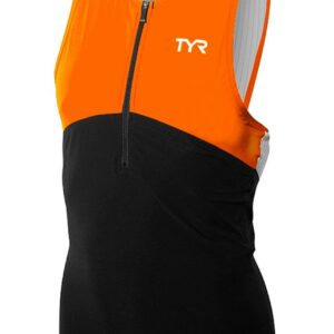 TYR Mens Carbon Tri Tank - Black/Orange