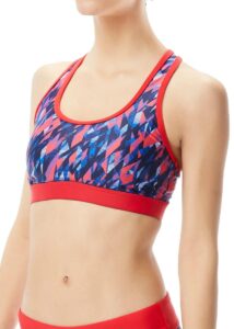 TYR Womens Lyn Racerback Bikini Top - Navy/Red