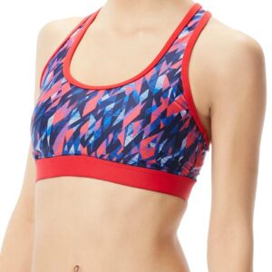 TYR Womens Lyn Racerback Bikini Top - Navy/Red