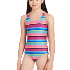Zoggs Girls Toucan Tropics Rowleeback Swimsuit-0
